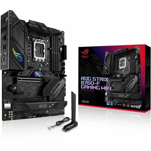 Scheda madre desktop da gioco Asus ROG Strix B760-F GAMING WIFI - Intel B760 Chipset - Presa LGA-1700 - ATX - Core, Pentiu