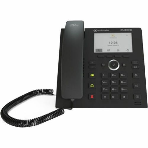 AudioCodes C430HD IP Phone - Corded - Corded - Wall Mountable, Desktop - Black - VoIP - 10.9 cm (4.3") LCD - 2 x Network (