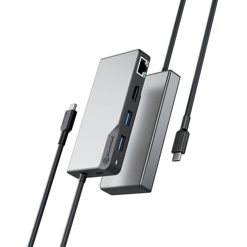 Alogic Fusion ALPHA USB-Typ C Docking Station - Grau - 4K - 3840 x 2160 - 3 x USB-Anschlüsse - 2 x USB 3.0 - USB Typ-A - U