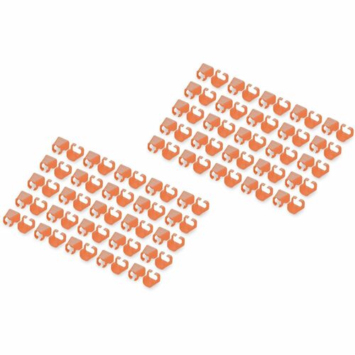 Digitus Cable Organizer - Orange - 100 Piece Pack - Cable Boot - Polyvinyl Chloride (PVC)