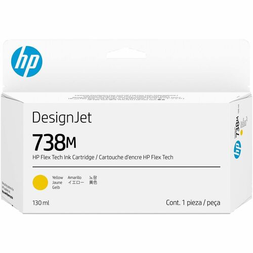 HP 738M Original Inkjet Ink Cartridge - Yellow - 1 Pack - 130 mL