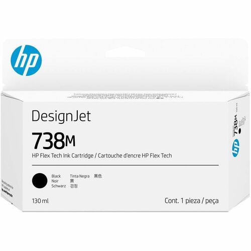 HP 738M Original Inkjet Ink Cartridge - Black - 1 Pack - 130 mL