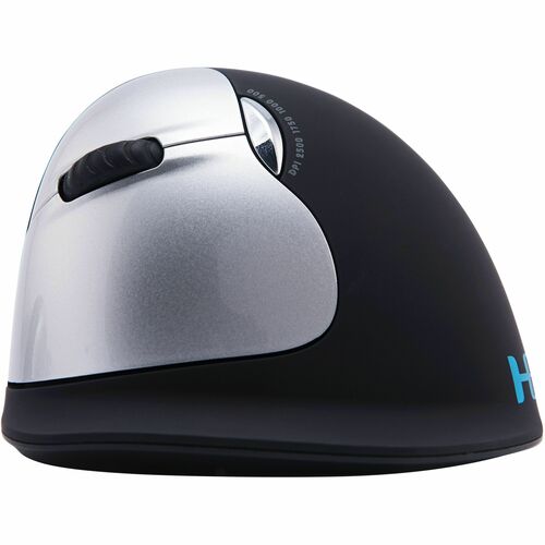 R-Go HE Vertical mouse Maus - USB Typ-A - Optisch - 5 Taste(n) - Schwarz - Kabellos - 10 m - 2,40 GHz - wiederaufladbar - 