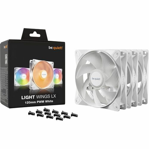 be quiet! LIGHT WINGS LX 120mm PWM 3-Pack White. Typ: Ventilator, Lüfterdurchmesser: 12 cm, Rotationsgeschwindigkeit (max.