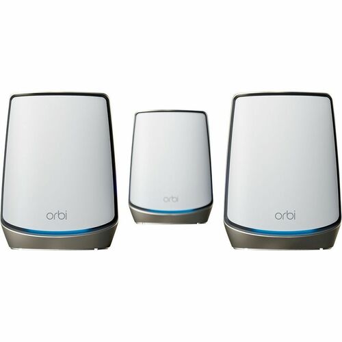 Netgear Orbi RBK863SB Wi-Fi 6 IEEE 802.11 a/b/g/n/ac/ax Ethernet Wireless Router - Tri Band - 2.40 GHz ISM Band - 5 GHz UN