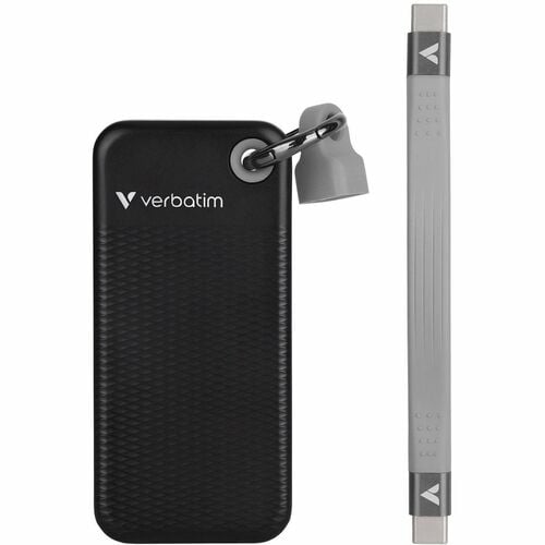 Verbatim Pocket 1 TB Portable Rugged Solid State Drive - M.2 External - Black, Grey - Desktop PC, Notebook Device Supporte