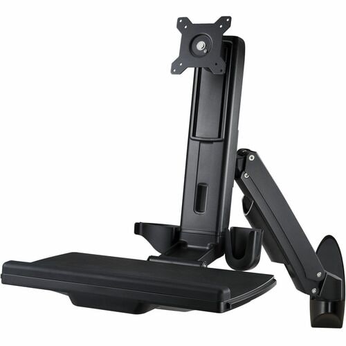 Amer AMR1AWS-B Wall Mount for Workstation, Monitor, Keyboard, Mouse, Display Screen, Flat Panel Display - Black - Height A