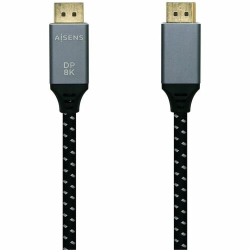 CABLE DISPLAYPORT V1.4 8K60HZ DP/M-DP/M GREY/BLACK 1.5M