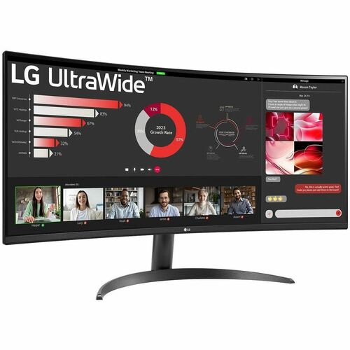 LG Ultrawide 34WR50QK-B 34" Class UWQHD LED Monitor - 21:9 - 86.4 cm (34") Viewable - Vertical Alignment (VA) - LED Backli