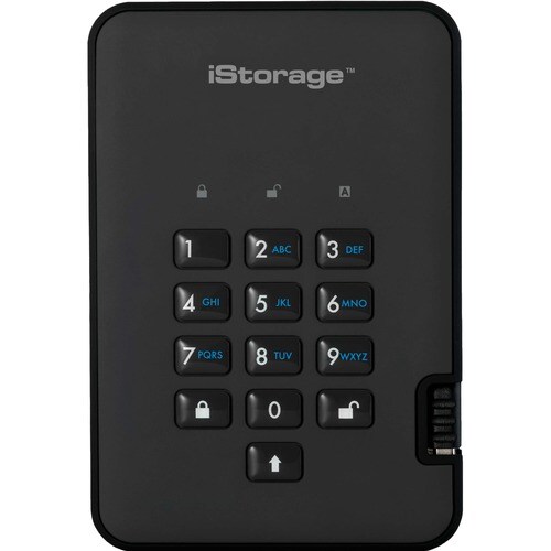 SSD iStorage diskAshur2 - Externe - 2 To - Noir - Conforme aux normes TAA - USB 3.1 - 294 Mo/s Taux de transfer maximale e