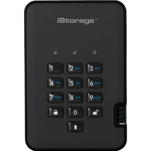 Disque dur Portable iStorage diskAshur2 Durci - 2.5" Externe - 4 To - Noir - Conforme aux normes TAA - Client Léger Appare