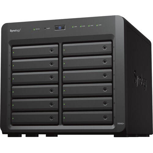 Synology DiskStation DS2422+ 12 x 总跨数 SAN/NAS 存储系统 Ryzen 四核（4 个核心） 2.20 GHz - 4 GB RAM - DDR4 SDRAM 台式机 - 0 x 已安装硬盘 - Seri