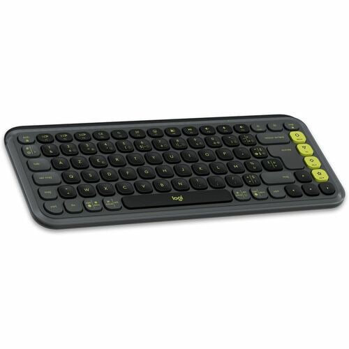 Logitech POP Icon Keys Keyboard - Wireless Connectivity - French - AZERTY Layout - Graphite - Bluetooth - Easy-Switch, On/