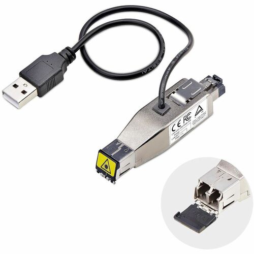 StarTech.com Transceiver/Media Converter - TAA Compliant - 2 Port(s) - 1 x Network (RJ-45) - USB - Duplex LC Port - Twiste