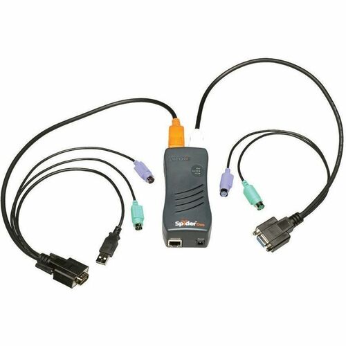 Lantronix SpiderDuo - PS2 - SPIDER DUO, LOCAL PORT, REMOTE IP KVM, PS2, 21.6" CABLE, ROHS
