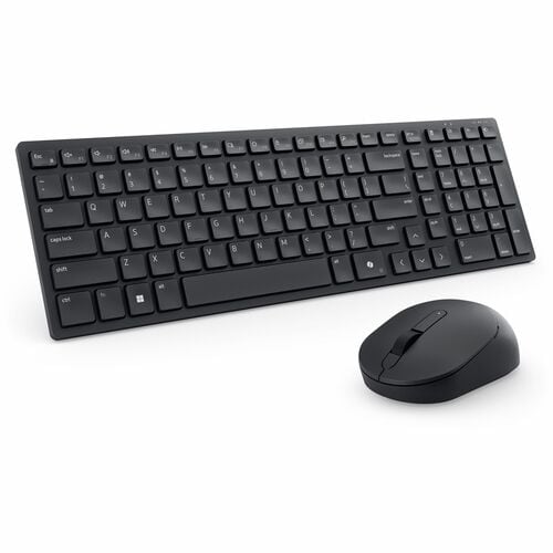 DELL Pro Compact Silent Keyboard and Mouse - KM555 - French (AZERTY). Keyboard form factor: Full-size (100%), Connectivity