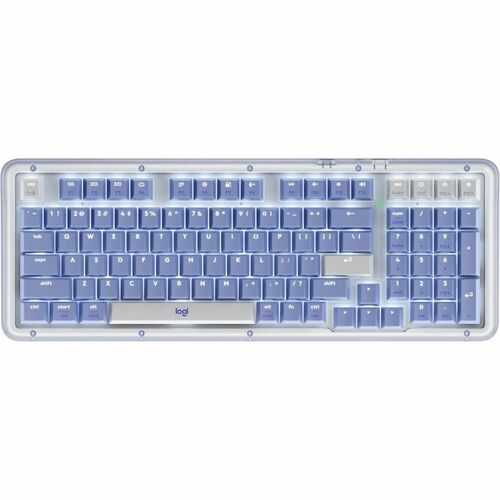 Logitech Amber K98M 键盘 - 无线 连接 - A 型 USB 接口 - 英文 - 机械 按键开关 - Bluetooth/RF - 2.40 GHz - 98 Key(s) - Windows 10, Windows 11,