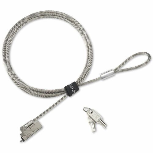 Kensington Slim NanoSaver 2.0 Cable Lock For Notebook - 1.80 m Cable - Patented T-bar/Key Lock - Plastic, Nylon, Stainless