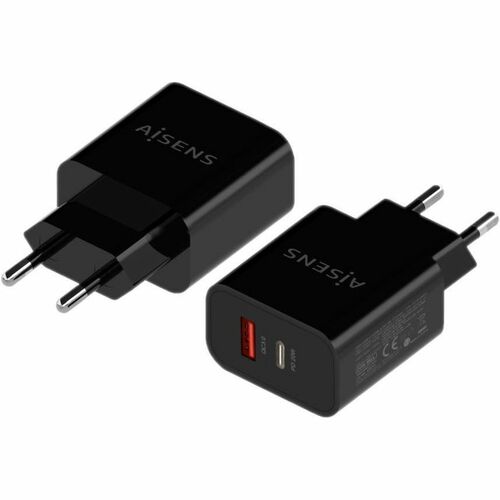 CHARGER 20W 1XUSB-C PD3.0 1XUSB-A QC3.0 BLACK