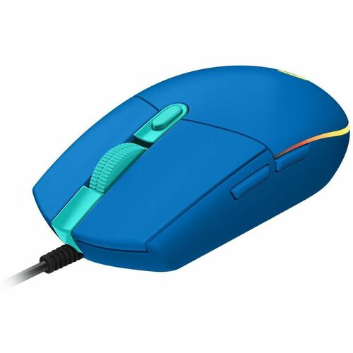 Logitech G G102 游戏鼠标 - USB - 激光 - 6 按钮 - 6 可编程按钮 - 蓝 - 电缆 - 8000 dpi