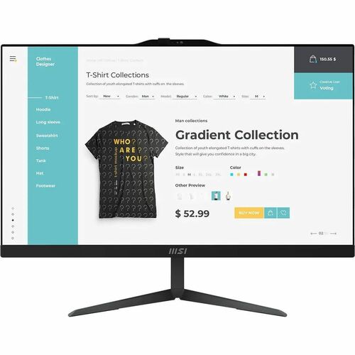 Computer Tutto in uno MSI Modern AM242 1M Modern AM242 1M-1242IT - Intel Core 3 100U - 8 GB - 256 GB SSD - 60,5 cm (23,8")