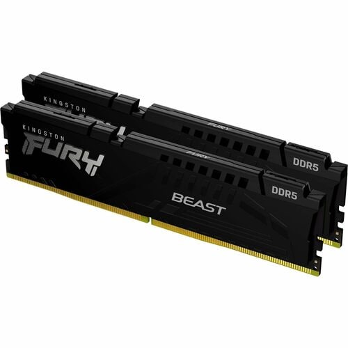 Kingston FURY Beast RAM Module - For Motherboard - 32 GB (2 x 16GB) - DDR5-6000/PC5-48000 DDR5 SDRAM - 6000 MHz Single-ran