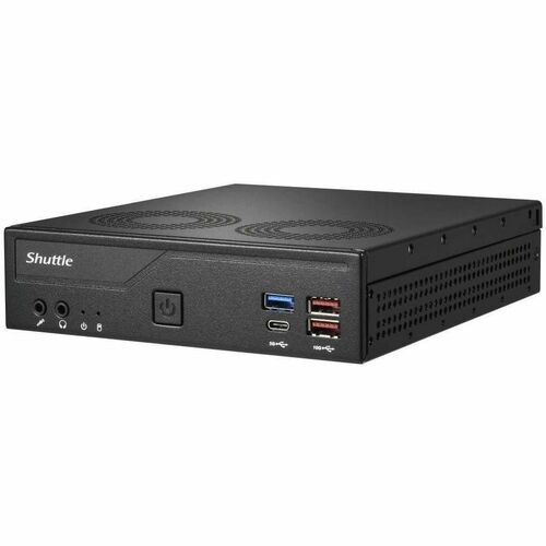 Shuttle Slim PC DH770 , S1700, 2x HDMI, 2x DP , 2x 2.5G LAN, 2x COM, 8x USB, 1x 2.5", 2x M.2, 24/7 Dauerbetrieb, inkl. VES