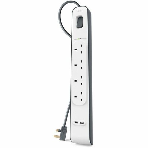 Belkin 4 Outlets Surge Protector 2m cord with 2 x 2.4A Shared USB Charging
