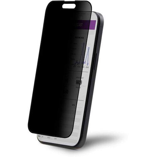 StarTech.com Tempered Glass Privacy Screen Filter for iPhone 15 Plus - Black - 1 - For 17 cm (6.7") OLED iPhone 15 Plus - 