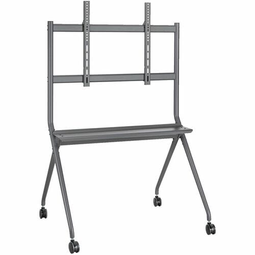 V7 TVCART4 Display Cart - 120 kg Capacity - 4 Casters - 74.93 mm Caster Size - Cold-rolled Steel (CRS), Steel - 1.1 m Leng