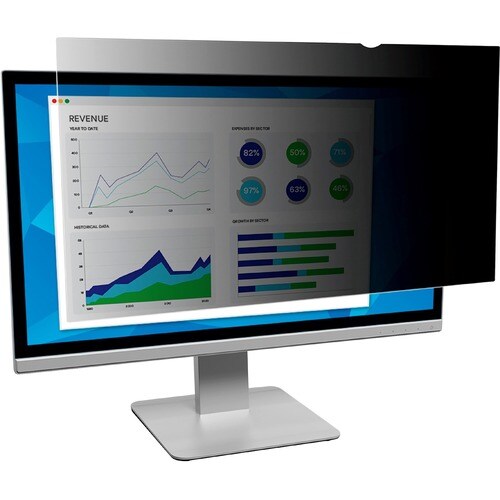3M Anti-glare Privacy Screen Filter - Black, Matte - For 48.3 cm (19") Widescreen LCD Monitor - 16:10 - Blue Light Reducti