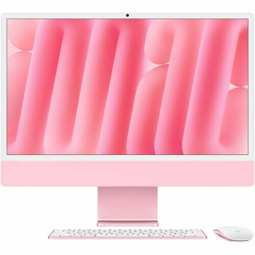 Apple iMac MWUG3LL/A All-in-One Computer - Apple M4 - 16 GB - 256 GB SSD - 24" 4.5K - Desktop - Pink - Apple M4 Chip - 448