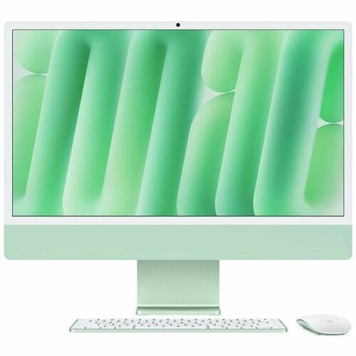Apple iMac MWUE3LL/A All-in-One Computer - Apple M4 - 16 GB - 256 GB SSD - 24" 4.5K - Desktop - Green - Apple M4 Chip - 44