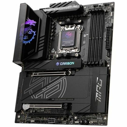 MSI MPG X870E CARBON WIFI Gaming Desktop Motherboard - AMD X870E Chipset - Socket AM5 - ATX - Ryzen 7 Processor Supported 