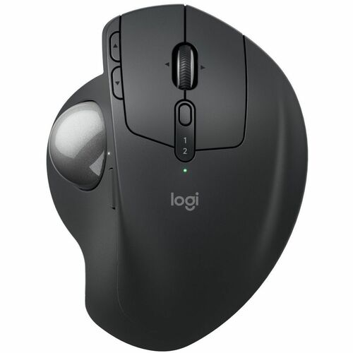 Logitech MX Ergo S Trackball - Optical - Wireless - 32.81 ft - Bluetooth - Rechargeable - Graphite - USB Type A - 2048 dpi