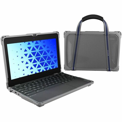 MAXCases Extreme Shell-F3 Rugged Case for Lenovo Chromebook - Clear, Grey - Impact Resistant, Drop Resistant, Pressure Res