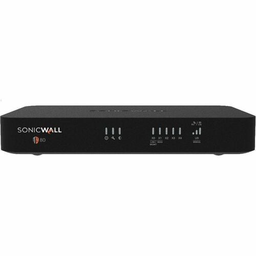 SonicWall TZ80 Network Security/Firewall Appliance - Intrusion Prevention - 4 Port - Gigabit Ethernet - 750 Mbit/s Firewal