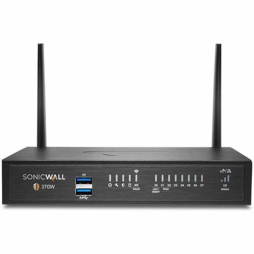 SonicWall TZ370W Network Security/Firewall Appliance - Intrusion Prevention - 8 Port - 1000Base-T - Gigabit Ethernet - 3 G