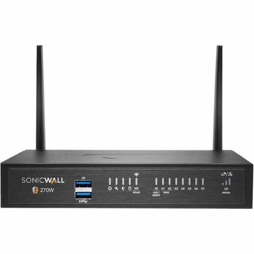SonicWall TZ270W Network Security/Firewall Appliance - Intrusion Prevention - 8 Port - 1000Base-T - Gigabit Ethernet - 2 G
