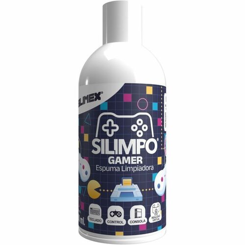 Silimex Silimpo Espuma de limpieza para Consoles, Teclado, Mando de juego, Plástico, Electrónica, Accesorios Videojuegos - 300ml - Blanco