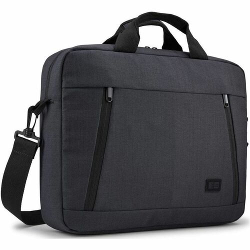 Case Logic Huxton HUXA-214 Carrying Case (Attaché) for 14" Notebook, Tablet - Black - Polyester Body - Shoulder Strap, Lug