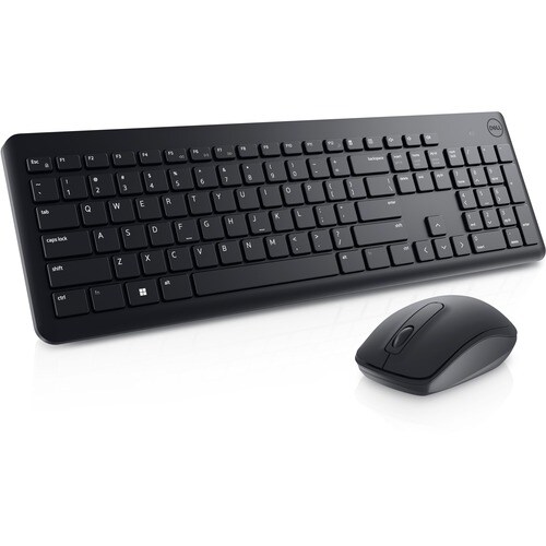 Dell KM3322W 键盘鼠标 - 英文（美国） - USB 无线 RF 2.40 GHz 键盘 - 键盘/键盘颜色: 黑 - USB 无线 RF 鼠标 - 光学 - 1000 dpi - 滚轮 - 指点设备颜色: 黑 - 静音, 音量控制