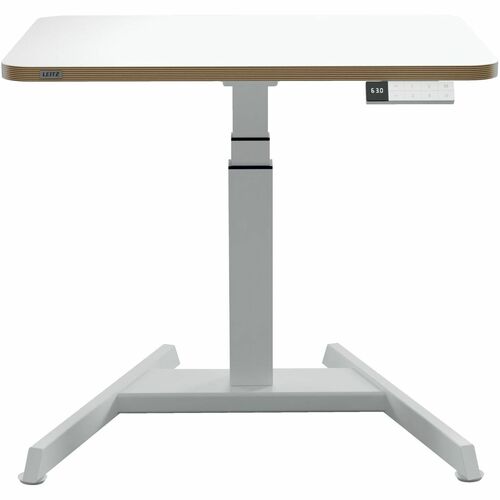 Leitz ERGO Sit-stand Desk - Height Adjustable - 650 mm Height x 600 mm Width x 800 mm Depth - Monitor, Laptop, Keyboard, M