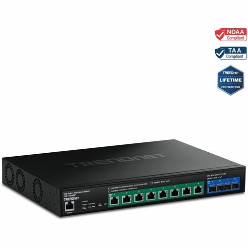 TRENDnet TPE-7124SBF 12 Ports Manageable Ethernet Switch - Gigabit Ethernet, 10 Gigabit Ethernet - 10GBase-T, 10GBase-X - 
