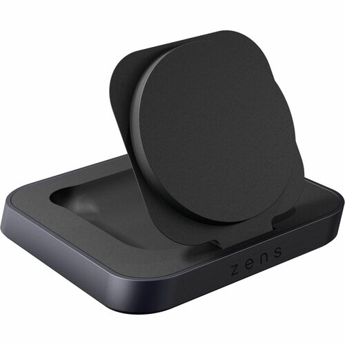 Base d'appoggio Zens Nightstand - Wireless per AirPod, iPhone 12 - Compatibilita carica - Nero