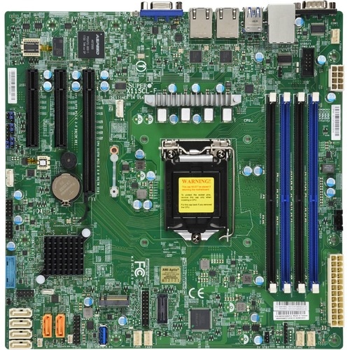 Supermicro X11SCL-F 服务器主板 - Intel C242 芯片组 - H4 LGA-1151插座 - Micro ATX - 128 GB DDR4 SDRAM 最大内存 - UDIMM, DIMM - 4 x 内存插槽 -