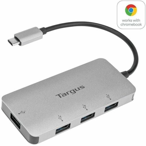 Targus ACH226BT Concentrador USB - USB 3.0 Typo C - 5GB/s - Mouse, Teclado, Disco Duro, Unidad flash - Externo - Plata - 4