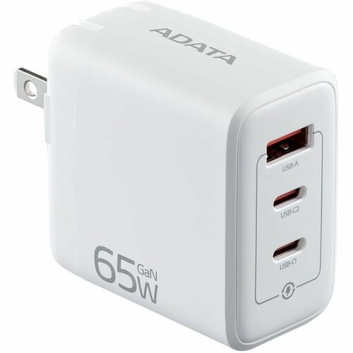 Adata CHARGERU-0653-QCPDWH 65W Adaptador CA - Adaptador universal - 1 USB - 2 USB Type-C - Para Portátil - 120 V AC, 230 V