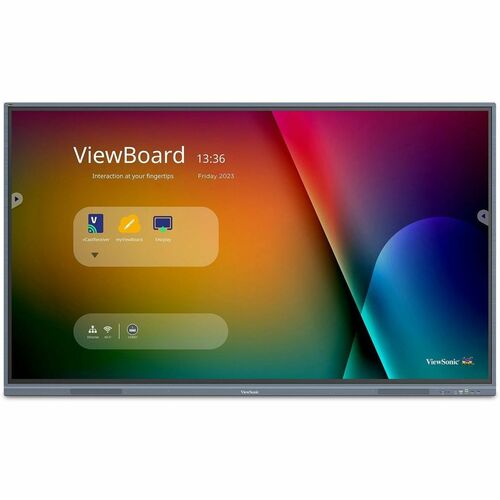 ViewSonic ViewBoard IFP7533-G Collaboration Display - 75" LCD - ARM Cortex A55 - 8 GB DDR4 SDRAM - Ultra Fine Touch (UFT) 