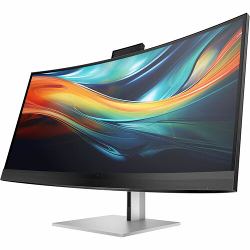 HP 740pm 40" Class Webcam WUHD Curved Screen LED Monitor - 21:9 - Grey - 100.8 cm (39.7") Viewable - In-plane Switching (I